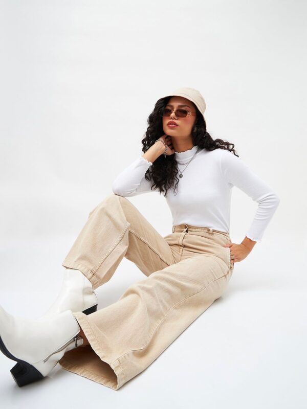 SASSAFRAS Flared High-Rise Jeans
