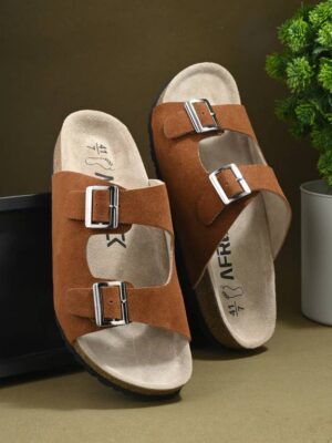 Afrojack Men Brown Sandals on Flipkart