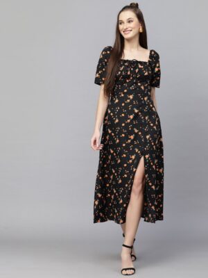 Aayu Floral Printed Midi Dress