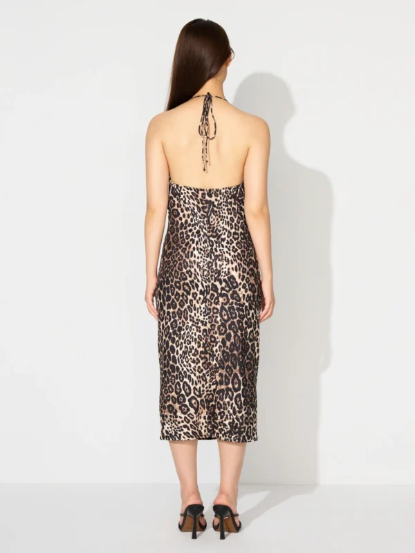 Open Back Animal Printed Bodycon Dress on Savana by Urbanic-2