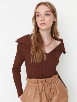 Trendyol Women Brown Pullover on Myntra