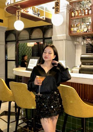 Sassafras Black Satin Shirt