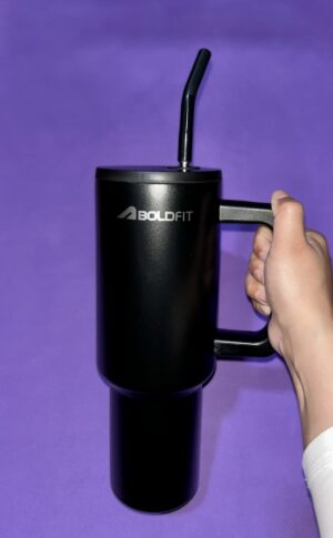 BOLDFIT - Black Tumbler with Straw Bottle on Flipkart